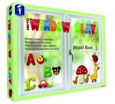 WINDOW CLAY MAXI – The Innovative Window-Cling Dough with ABC & Number Set